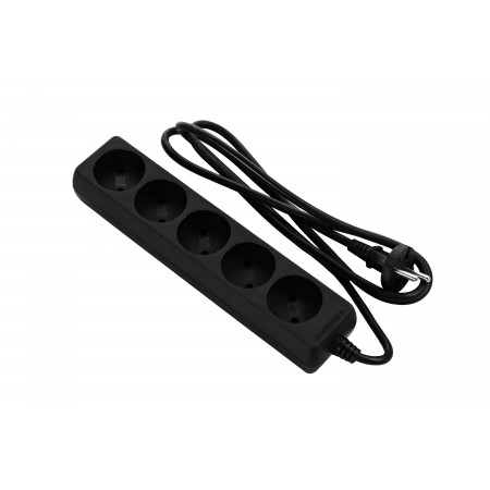 2E Мережевий подовжувач 5XCEE7/17, 2G*1.0мм, 1.5м, black