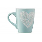 ARDESTO Чашка Heart, 330 мл, блакитна, кераміка