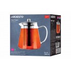 Заварник Ardesto Gemini Milano 750мл, боросилікатне скло, нержавіюча сталь, прозорий Заварник Ardesto Gemini Milano 750мл, боросилікатне скло, нержавіюча сталь, прозорий