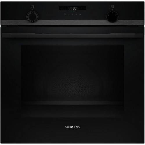 Духова шафа Siemens електрична, 76л, A, дисплей, конвекція, телескопічні направляючі, чорний