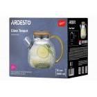 Заварник Ardesto Gemini Dew 1000мл, боросилікатне скло, бамбук, прозорий
