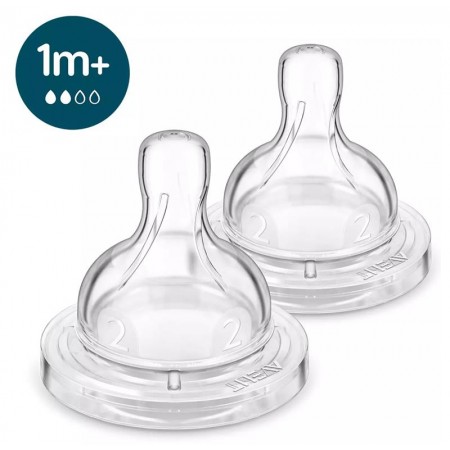 Philips Соска Avent силіконова Анти-колік, 1 міс+., 2 шт, по