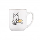 ARDESTO Чашка Cat, 380мл, кераміка, біло-сірий ARDESTO Чашка Cat, 380мл, кераміка, біло-сірий