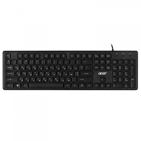 Acer Клавіатура OKW020, 104key ,USB-A, EN/UKR/RU, чорний