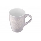 ARDESTO Чашка Heart, 330 мл, сіра, кераміка