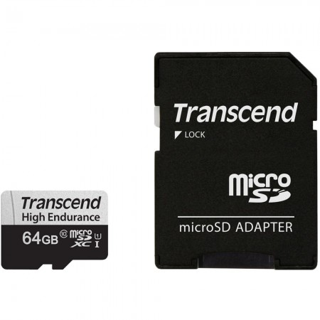 Transcend Карта пам'яті microSD 64GB C10 UHS-I U1 High Endur