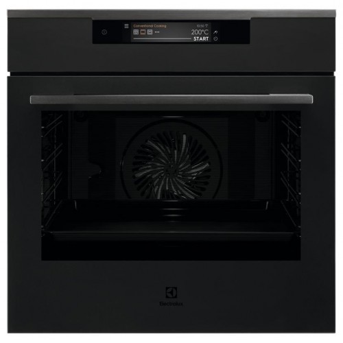 Electrolux Духова шафа електрична, 71л, A++, дисплей, конвекція, піроліз, телескопічні напрямні, чорний матовий