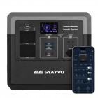 2E Портативна електростанція Syayvo 2400 Вт, 2560 Вт/год, WiFi/BT, паралельне підключення, швидка зарядка
