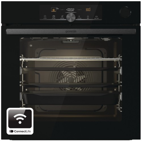 Gorenje Духова шафа електрична, 77л, A+, пара, дисплей, 300 °C, Wi-Fi, чорний