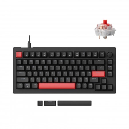 Клавіатура механічна Lemokey X4 84Key, Keychron Red, USB-A, 