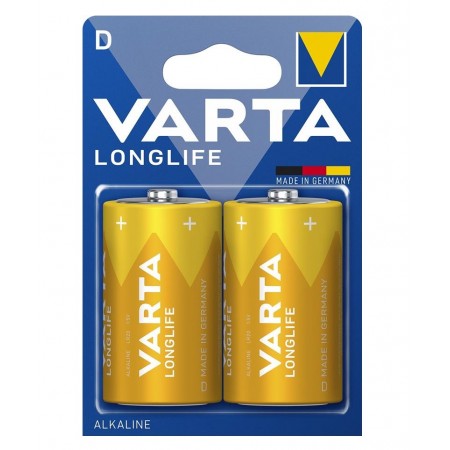 VARTA Батарейка LONGLIFE лужна D(LR20) блістер, 2 шт.