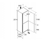 Liebherr Холодильник з нижн. мороз., 201.5x59.7х67.5, холод.відд.-266л, мороз.відд.-94л, 2дв., А+++, NF, диспл внутр., чорний
