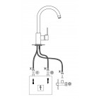 Deante Змішувач для кухні Low pressure, довж.виливу - 183мм, поворотний, 1важіль, 3-е підкл., хром Deante Змішувач для кухні Low pressure, довж.виливу - 183мм, поворотний, 1важіль, 3-е підкл., хром