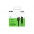Кабель USB-C > USB-C заряджання/синхронізації Belkin 2м, 240Вт, Type-C, плетений, чорний Кабель USB-C > USB-C заряджання/синхронізації Belkin 2м, 240Вт, Type-C, плетений, чорний