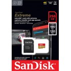 SanDisk Карта пам'яті microSD 256GB C10 UHS-I U3 R190/W130MB/s Extreme V30 + SD