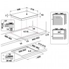 Whirlpool Варильна поверхня газова на склі, 60см, чавун, конфорка з подвійним рядом полум'я, чорний