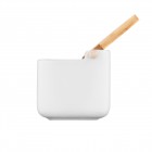 ARDESTO Цукорниця Midori 12х12х11см, 840мл, кераміка, бамбук, біла ARDESTO Цукорниця Midori 12х12х11см, 840мл, кераміка, бамбук, біла