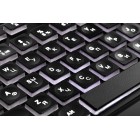 2E Клавіатура мембранна KS120 104key, USB-A, EN/UK/RU, White LED, чорний