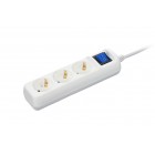 2E Мережевий подовжувач3XSchuko з вимикачем, 3G*1.5 мм, 1.5м, white 2E Мережевий подовжувач3XSchuko з вимикачем, 3G*1.5 мм, 1.5м, white