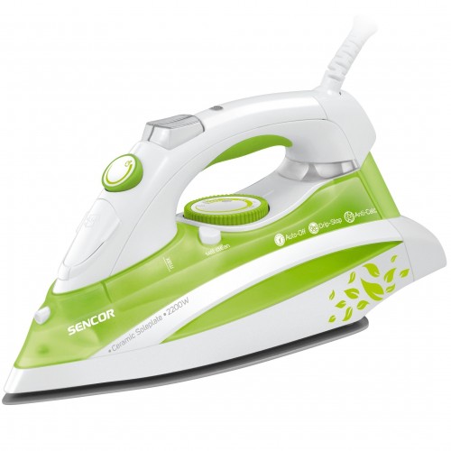 Sencor Праска, 2200Вт, 380мл, паровий удар -120гр, постійна пара - 25гр, керам. підошва, зелений Sencor Праска, 2200Вт, 380мл, паровий удар -120гр, постійна пара - 25гр, керам. підошва, зелений