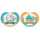 Avent Пустушка ортодонтична Ultra Air Animal для хлопчиків 6-18 міс 2шт