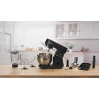 Gorenje Кухонна машина 1000Вт, дисплей, чаша-метал, корпус-метал+пластік, насадок-7, чорний