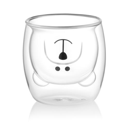 ARDESTO Набір чашок з подвійними стінками Animals, 250мл, 2шт, боросилікатне скло, прозорий