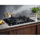 Electrolux Варильна поверхня газова на склі, 60см, чавун, чорний Electrolux Варильна поверхня газова на склі, 60см, чавун, чорний