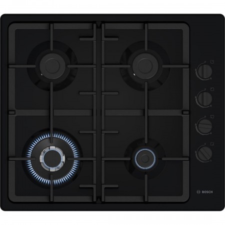 Bosch Варильна поверхня газова, 60см, чавун, WOK,чорний