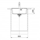 Мийка кухонна Franke Maris, фраграніт, прямокутник, без крила, 560х510х200мм, чаша - 1, врізна, MRG 610-52 TL, сірий сланець Мийка кухонна Franke Maris, фраграніт, прямокутник, без крила, 560х510х200мм, чаша - 1, врізна, MRG 610-52 TL, сірий сланець