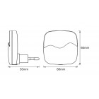 LEDVANCE Cвітильник нічник LUNETTA WAVE 0.5Вт 3000К 5Лм білий LEDVANCE Cвітильник нічник LUNETTA WAVE 0.5Вт 3000К 5Лм білий