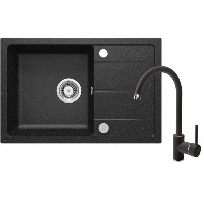 Deante Набір для кухні Leda, гранітна мийка ZRD_2113 + зміш.