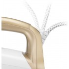 Sencor Праска-парогенератор, 2400Вт, 1500мл, паровий удар -395гр, постійна пара - 130гр, Anti-calc, керам. підошва, біло-золотий