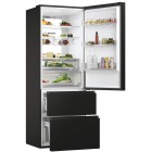 Haier Холодильник багатодверний, 200.6x70х67.5, холод.відд.-343л, мороз.відд.-140л, 3дв., А++, NF, інв., дисплей, зона нульова, чорний