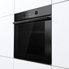 Gorenje Духова шафа електрична, 77л, A+, пара, дисплей, піроліз, чорний