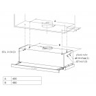 Витяжка Hansa телескопічна, 60см, 508м3ч, чорний
