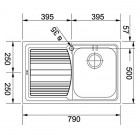 Кухонна мийка Franke Logica Line, нержав. сталь полірована, прямок. з крилом,790х500х195 мм, чаша- 1накладна, LLX 611-79, хром Кухонна мийка Franke Logica Line, нержав. сталь полірована, прямок. з крилом,790х500х195 мм, чаша- 1накладна, LLX 611-79, хром