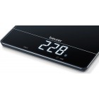 Beurer Ваги кухонні, 15кг, сенс. керування, 3хААА в комплекті, скло, чорний