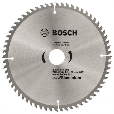 Bosch Диск пиляльний Eco for Aluminium 210x2.4x30-64T