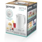 Gorenje Електрочайник 1.7л, Strix-контроль, білий матовий