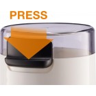 Gorenje Кавомолка роторна 150Вт, об'єм зерен-45г, 3 ступеня помолу, пластик/метал, білий Gorenje Кавомолка роторна 150Вт, об'єм зерен-45г, 3 ступеня помолу, пластик/метал, білий