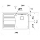 Кухонна мийка Franke Logica Line LLX 611-79/101.0381.810/нержав.сталь Декор/прямокут.,крило зліва/790х500х195/врізна Кухонна мийка Franke Logica Line LLX 611-79/101.0381.810/нержав.сталь Декор/прямокут.,крило зліва/790х500х195/врізна