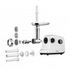 ARDESTO М'ясорубка, 1600Вт, 1.6кг/хв, 3 решітки, насадка для ковбас, кеббе, пластик, білий