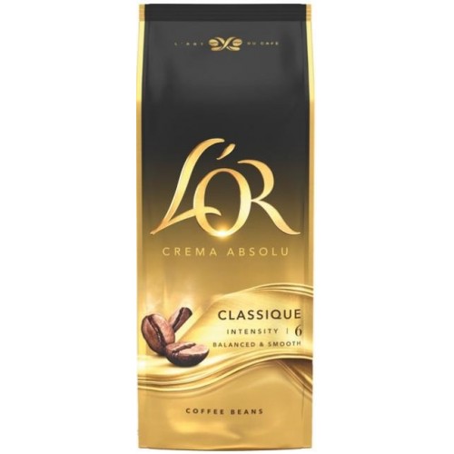 L`OR Кава зерна Crema Absolute Classic, 1000гр, купаж арабіка/робуста
