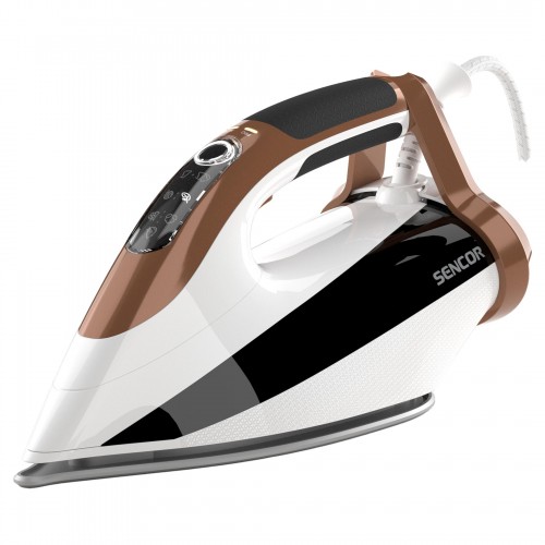 Праска Sencor, 2800Вт, 330мл, паровий удар -195гр, постійна пара - 55гр, pro та auto режими, керам. підошва, біло-коричневий