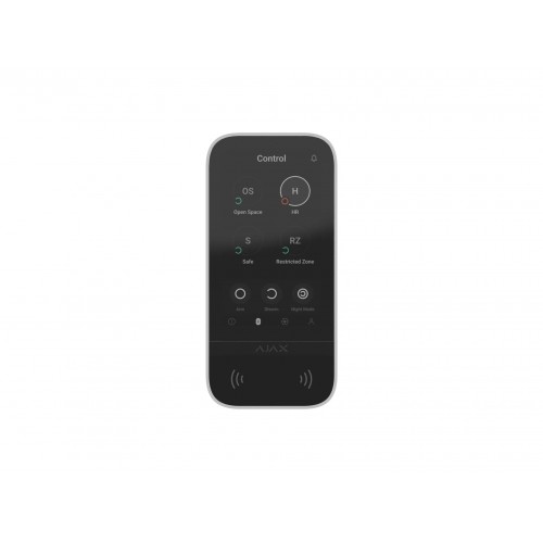 Ajax Клавіатура з сенсорним дисплеєм KeyPad TouchScreen, jeweller, бездротовий, білий