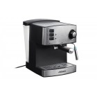 ARDESTO Кавоварка ріжкова Steel Collection 1.6л, мелена, ручний капучинатор, сріблясто-чорний