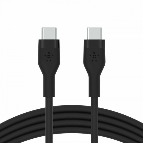 Belkin Кабель USB-C > USB-C заряджання/синхронізації, 3м, 60Вт, Type-C, силіконовий з кліпсою, чорний