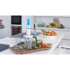 Braun Блендер заглибний, 1000Вт, чаша-600мл, насадка спіралайзер, 21 швидкість, біло-блакитний