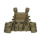 Плитоноска 2Е, Тип 1, з кишенями для бічного захисту і підсумками, Молле, зелена